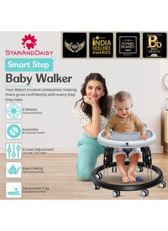 StarAndDaisy Baby Walker For 6 To 24 Months/Walker For Baby/Kids With 360° Rotational Wheels & Padded Seat, With Adjustable Height For Boys & Girls (Black)  - Image 1