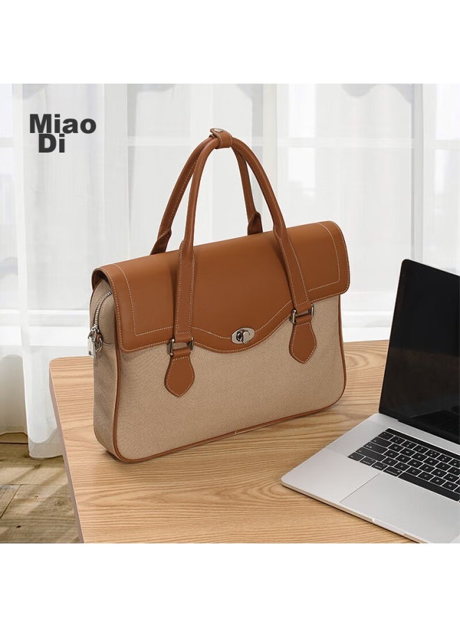 MOOD Miaodi 15.6-inch Laptop Bag For Business Trips, Large Capacity Business Commuter Sling Bag For Women, Handheld Travel Bag - Image 4