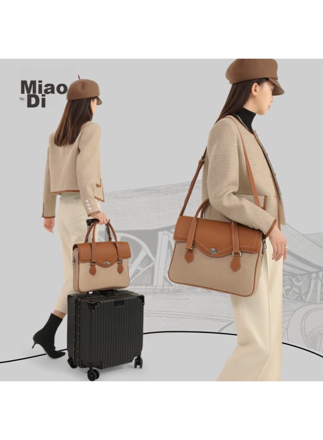 MOOD Miaodi 15.6-inch Laptop Bag For Business Trips, Large Capacity Business Commuter Sling Bag For Women, Handheld Travel Bag - Image 3
