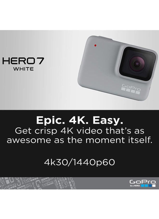 GoPro HERO7 White - E-Commerce Packaging - Waterproof Digital Action Camera with Touch Screen 1080p Video 10MP Photos Stabilization  - Image 2