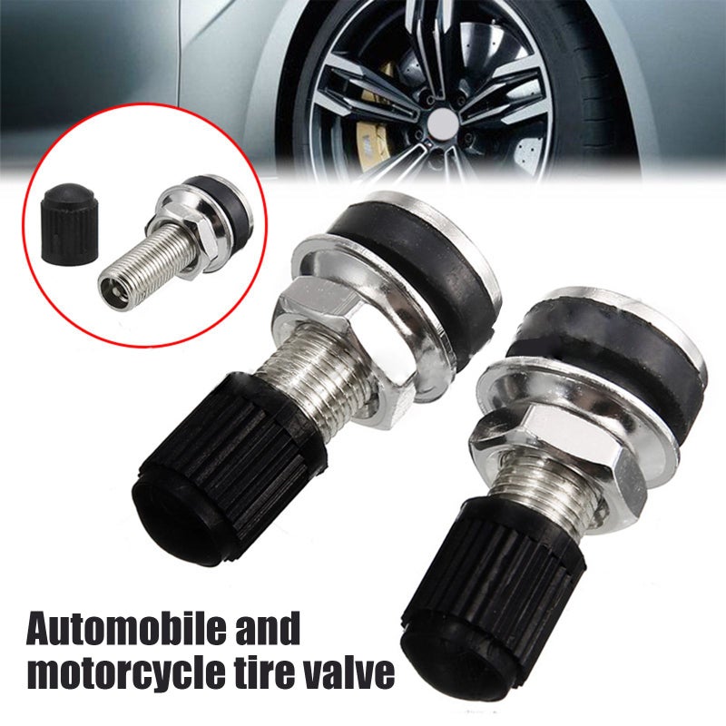 1pc Universal Motorcycle Wheel Valve 32mm Tubeless Tyre Dustcap Scooter - Image 1