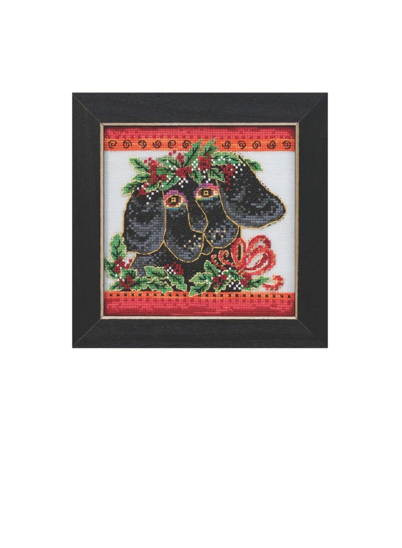 Cross Counted Cross Stitch Kit 5.5in x 5.5in Christmas Puppy - Image 3