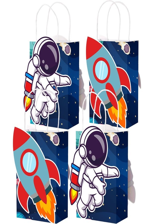 MotiMind 16 Pcs Outer Space Party Favor Bags with Handles Astronaut Gift Bags for Galaxy Space Theme Party Supplies - Image 1