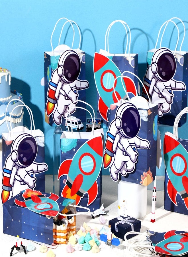 MotiMind 16 Pcs Outer Space Party Favor Bags with Handles Astronaut Gift Bags for Galaxy Space Theme Party Supplies - Image 2