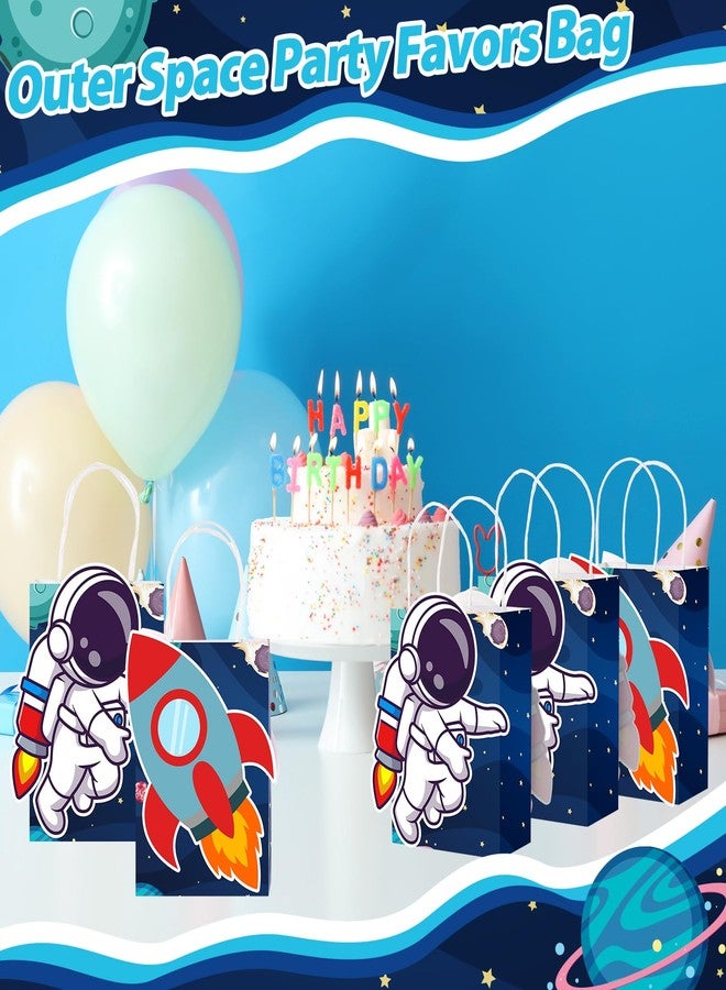MotiMind 16 Pcs Outer Space Party Favor Bags with Handles Astronaut Gift Bags for Galaxy Space Theme Party Supplies - Image 5