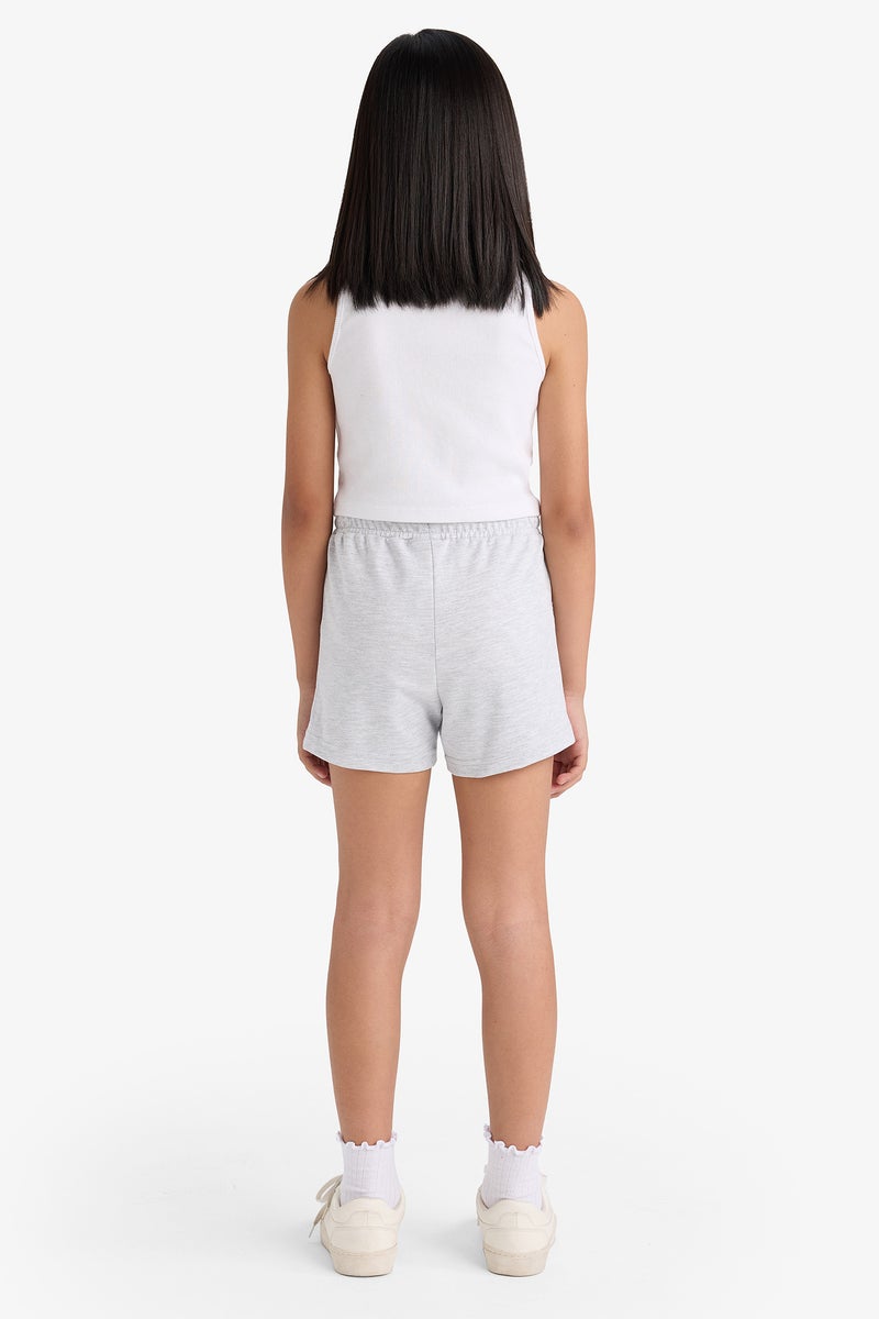 DeFacto Blue Girl Girl Sweatshirt Fabric 2 Piece Shorts Casual - Image 5