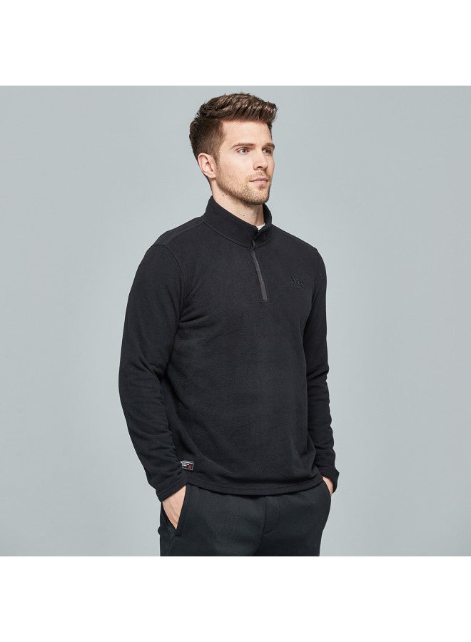 Jeep Spring Men's Fleece Jacket Fashion Stand Collar Half-zip Thickened Windproof Warm Fleece Coat For Men - Image 5