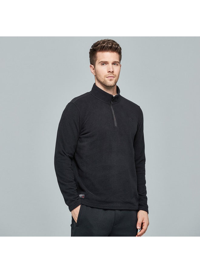 Jeep Spring Men's Fleece Jacket Fashion Stand Collar Half-zip Thickened Windproof Warm Fleece Coat For Men - Image 2