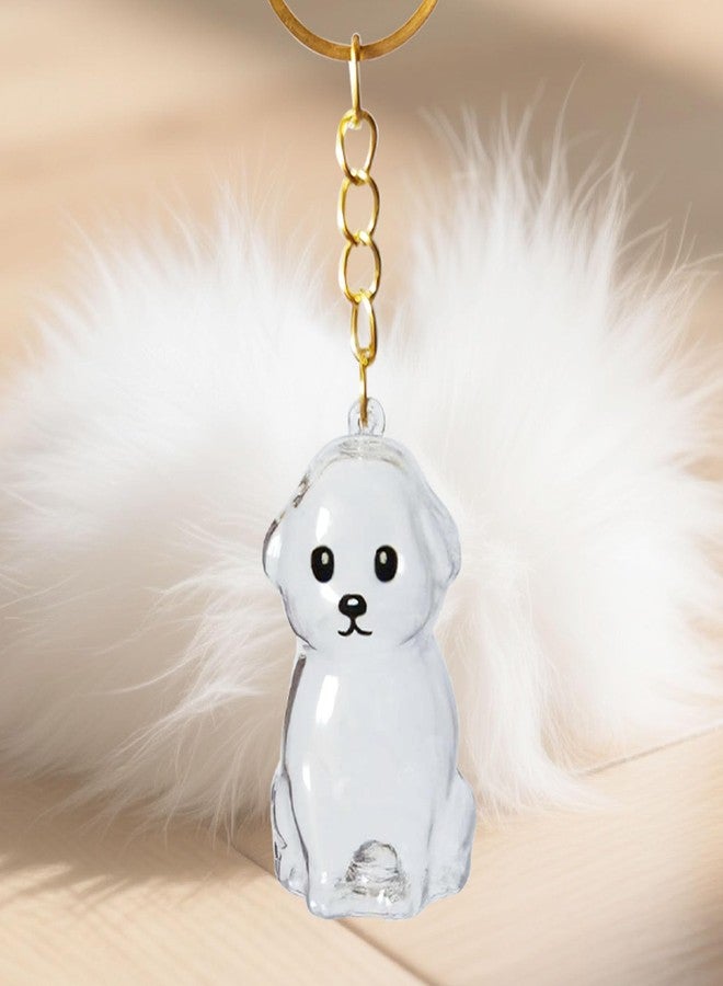 ZPSOX Dog Hair Collector Keychain Charm Memorial Storage Box, Dog Shape Pet Hair Memorial Bottle, DIY Pet Furs Collection Capsules, Ashes Keepsake, Fur Keepsake Poodle - Image 3