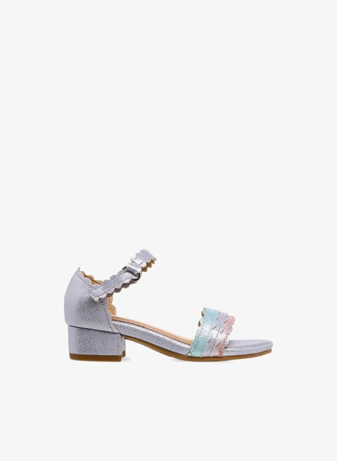 سيليست Girls Block Heel Ankle Strap Sandals Ramadan Collection