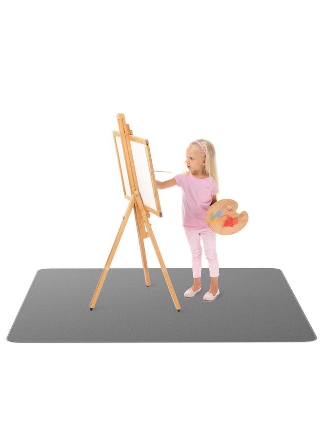 HIGHERHUMAN Super Jumbo Splat Mat - 60” x 60” Extra Large Waterproof and Washable Protective Mess Mat for Floors and Tables During Arts Crafts Painting Playtime and Mess ( Dark Grey, Jumbo- 5ft x 5ft (60" x 60") - Image 1