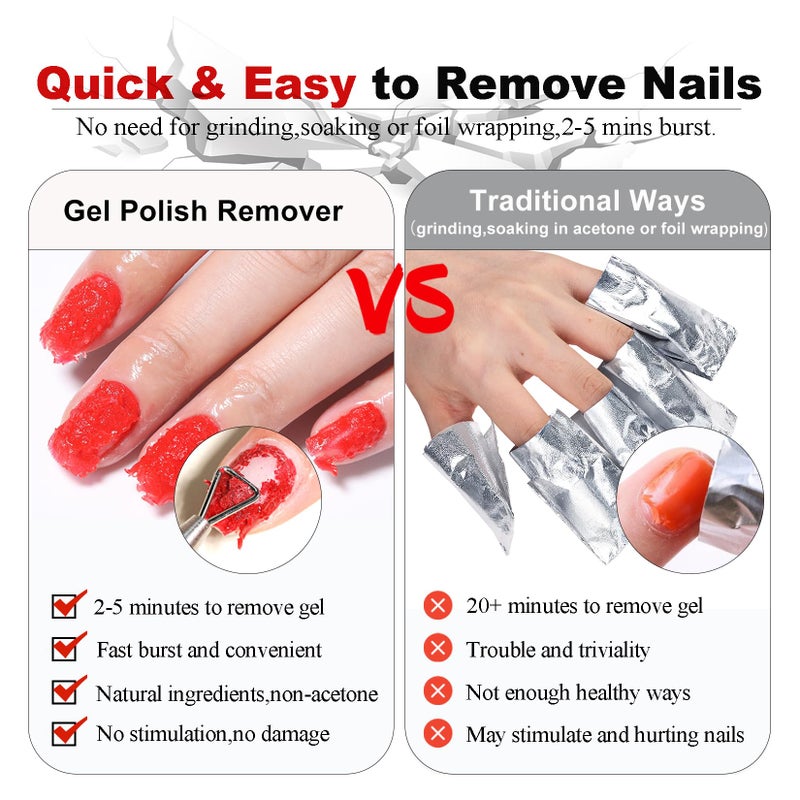 LOUINSTIC Gel Nail Polish Remover-1PC Professional Gel Remover Kit contains 2 Manicure Tools and 1 Nail File, No Need to Soak or Wrap, Easy & Quick to Remove Nail Polish at Home, Easy to Use - Image 5