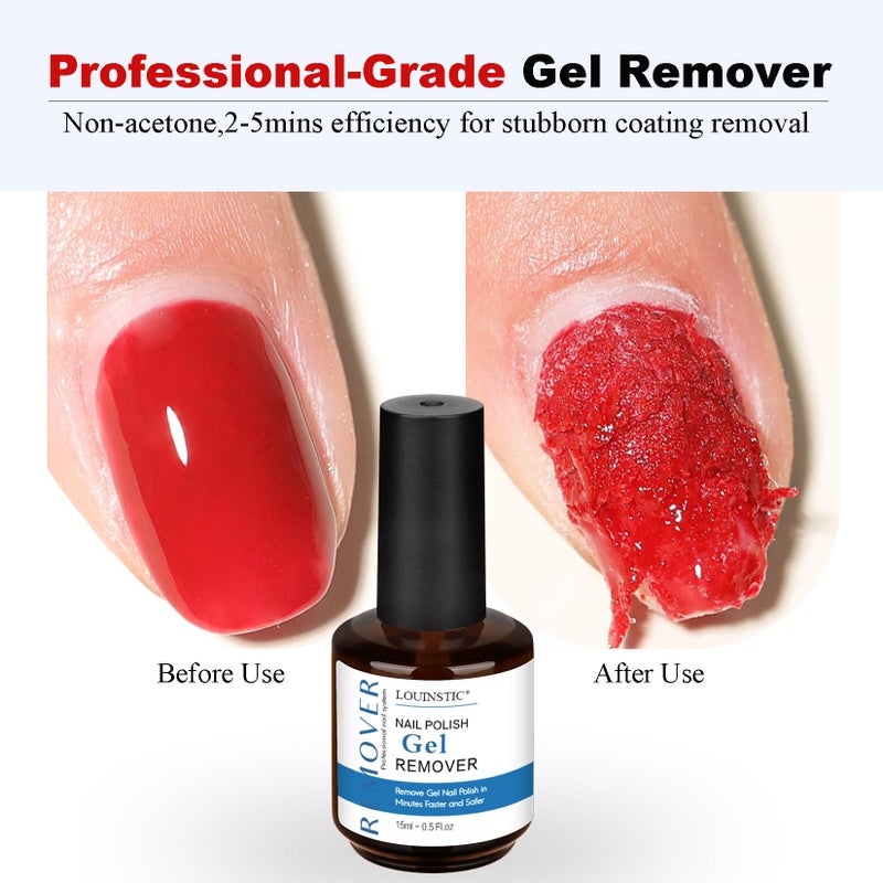 LOUINSTIC Gel Nail Polish Remover-1PC Professional Gel Remover Kit contains 2 Manicure Tools and 1 Nail File, No Need to Soak or Wrap, Easy & Quick to Remove Nail Polish at Home, Easy to Use - Image 4