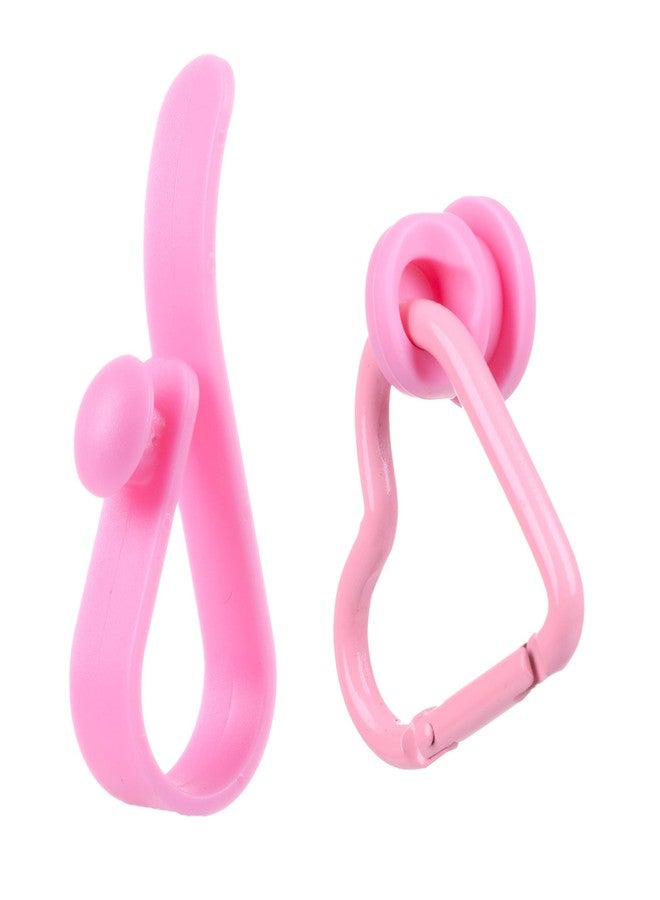 Vagocom Hook + Keychain Clip Accessory for Bogg Bag and Simply Southern Tote, Cute Heart Shaped Key Chain Clip Charm Decorative for Rubber Beach Handbag(Pink) - Image 1