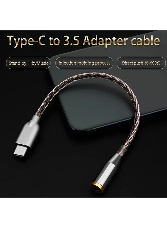 نوع C إلى محول صوتي سماعة رأس أنثى 3.5 مم كابل محول USB C إلى AUX - Image 5