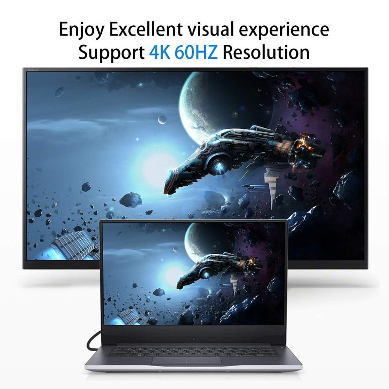 دوتك كابل تمديد HDMI، كابل HDMI 4K، كابل HDMI ذو زاوية هابطة رفيع للغاية من ذكر إلى أنثى متوافق ��ع Nintendo Switch، Xbox One S 360، PS5، PS4، Roku TV Stick، إلخ بطول 30 سم/12 بوصة - Image 4