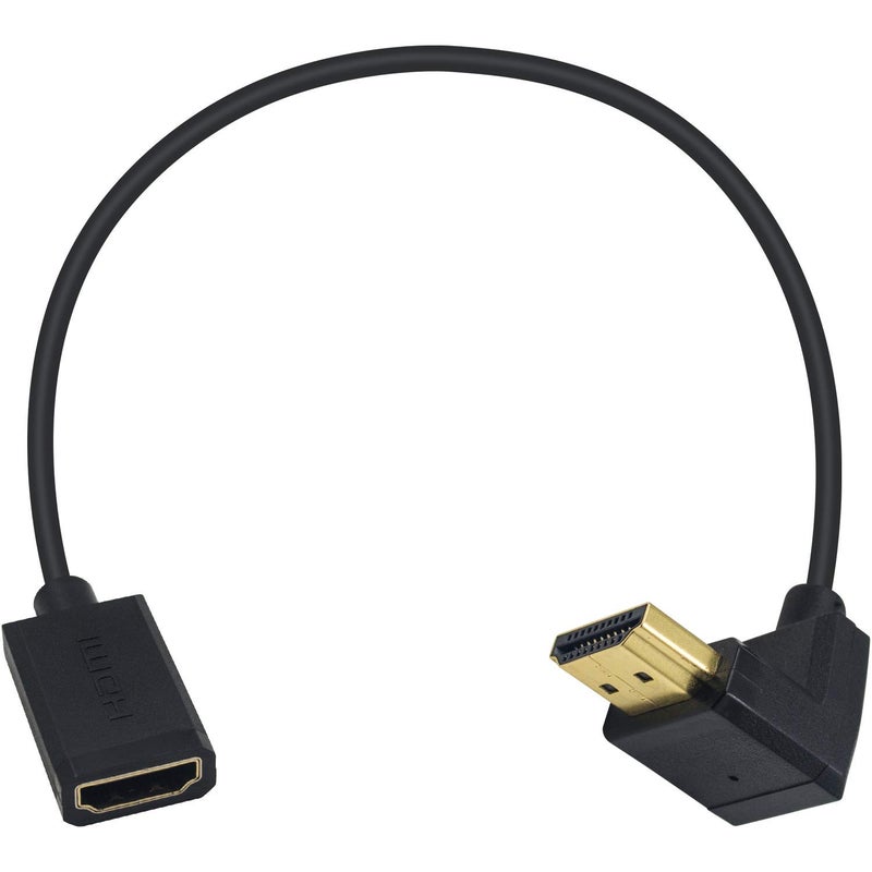 دوتك كابل تمديد HDMI، كابل HDMI 4K، كابل HDMI ذو زاوية هابطة رفيع للغاية من ذكر إلى أنثى متوافق ��ع Nintendo Switch، Xbox One S 360، PS5، PS4، Roku TV Stick، إلخ بطول 30 سم/12 بوصة - Image 1