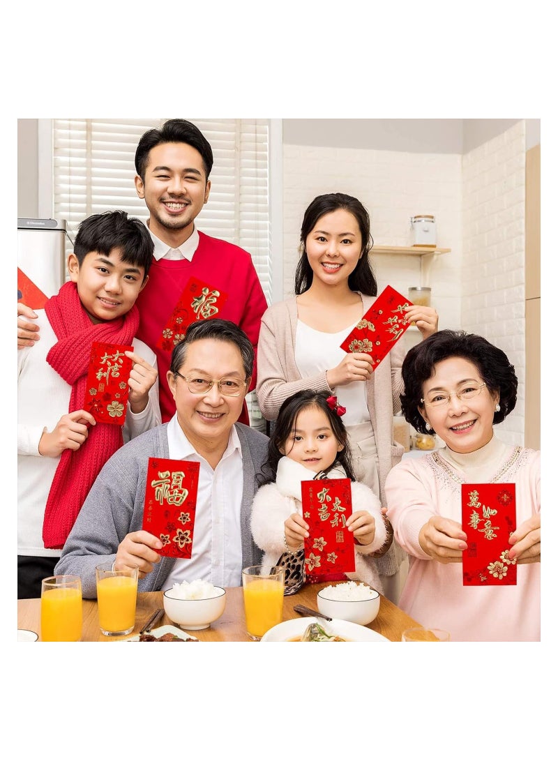 Zikra 72 Pcs Chinese New Year Red Envelopes Large Red Packet 2024 Year Lunar New Year of Dragon Lucky Money Envelopes Packet Red Gold Lucky Money Pockets for New Year Spring Festival Wedding - Image 5