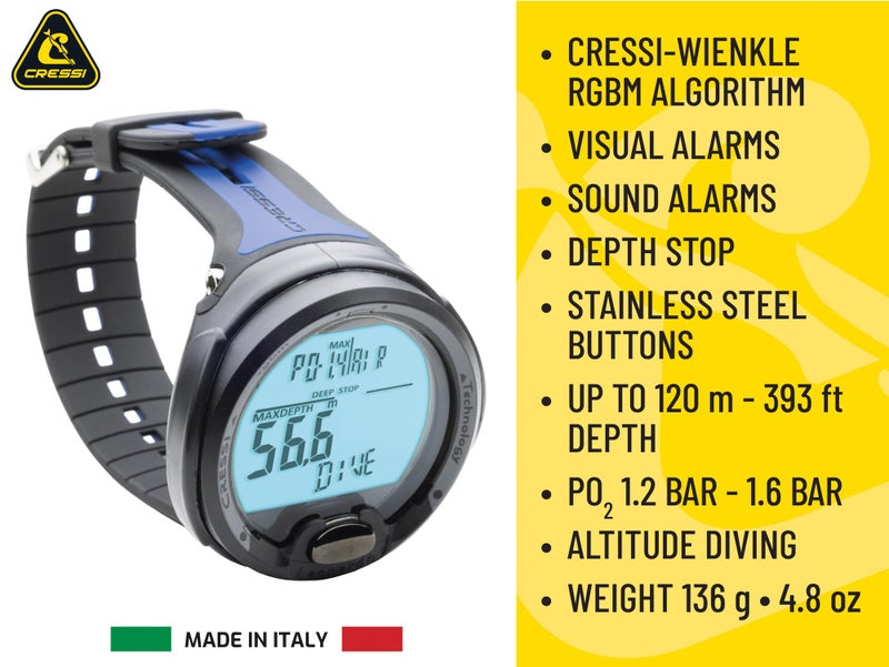 Cressi Leonardo, black/blue - Image 4