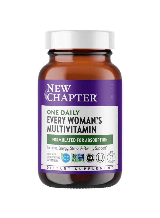New Chapter Women’S Multivitamin + Immune Energy & Stress Support Every Woman’S One Daily With Fermented Probiotics & Whole Foods + Vitamin D3 + Biotin + Organic Nongmo Ingredients 72 Ct - Image 2