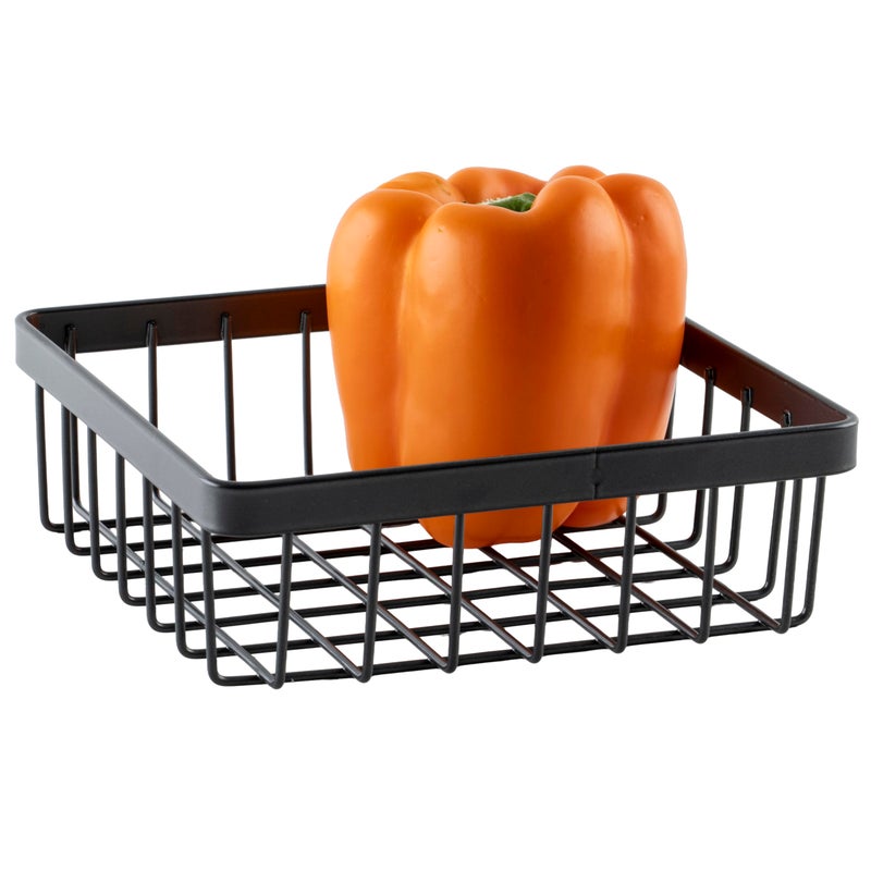 GET WB662MG Square Metal Storage Wire Basket for Pantry Produce and More 6 x 6 x 2