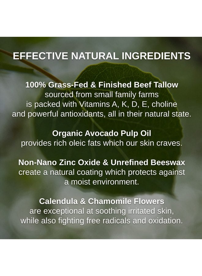 Shwally Tallow & Calendula Baby Bootie, Lip and Nipple Balms, The Ultimate Paleo Skin Protector - 100% Grass Fed Tallow, Calendula Flowers and Protective Beeswax, Pregnancy and Nursing Safe, Unscented (Zinc Oxide + Chamomile - Not Scented) - Image 2