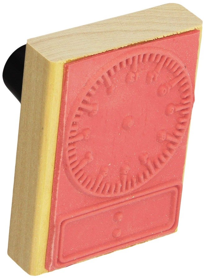 READY 2 LEARN-CE100 Digital and Analog Clock Stamp - Wooden Stamp for Telling Time Activities and DIY - Use for Flashcards, Worksheets, Invitations, Albums and Scrapbooks - Image 2