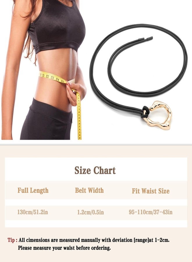 BAOKELAN Skinny Thin Belts for Women PU Leather Knotted Waist Belt with Gold Buckle for Dresses Black B - Image 4