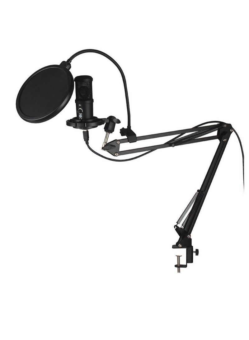 ميكسد مجموعة ميكروفون USB مكثف للاستوديو مع ذراع ذراع قابل للتعديل وحامل صدمات للأدوات الصوتية والتسجيل الصوتي والبث الصوتي على YouTube والألعاب الصوتية والبث المباشر - Image 1