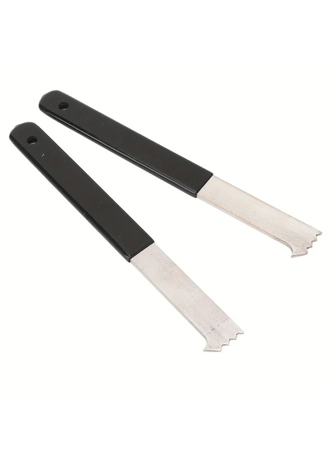 2 Pcs Paving Brick Removal Tool Set Non Slip Comfort Grip Alloy Steel Micro Groove Scraper - Image 5
