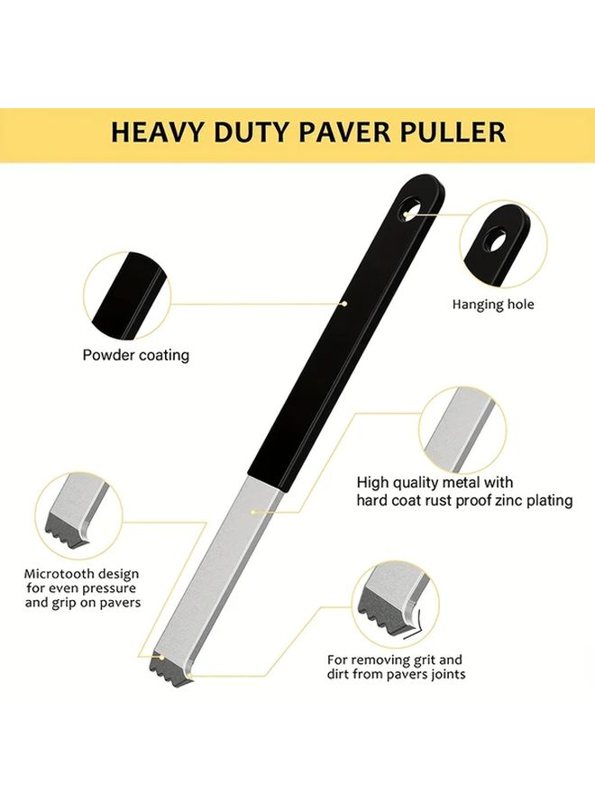 2 Pcs Paving Brick Removal Tool Set Non Slip Comfort Grip Alloy Steel Micro Groove Scraper - Image 3