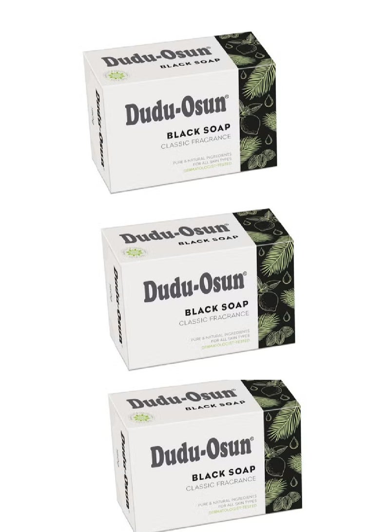 دودو أوسن صابون أسود برائحة كلاسيكية 150 جرام  - 3 حبه - Image 1