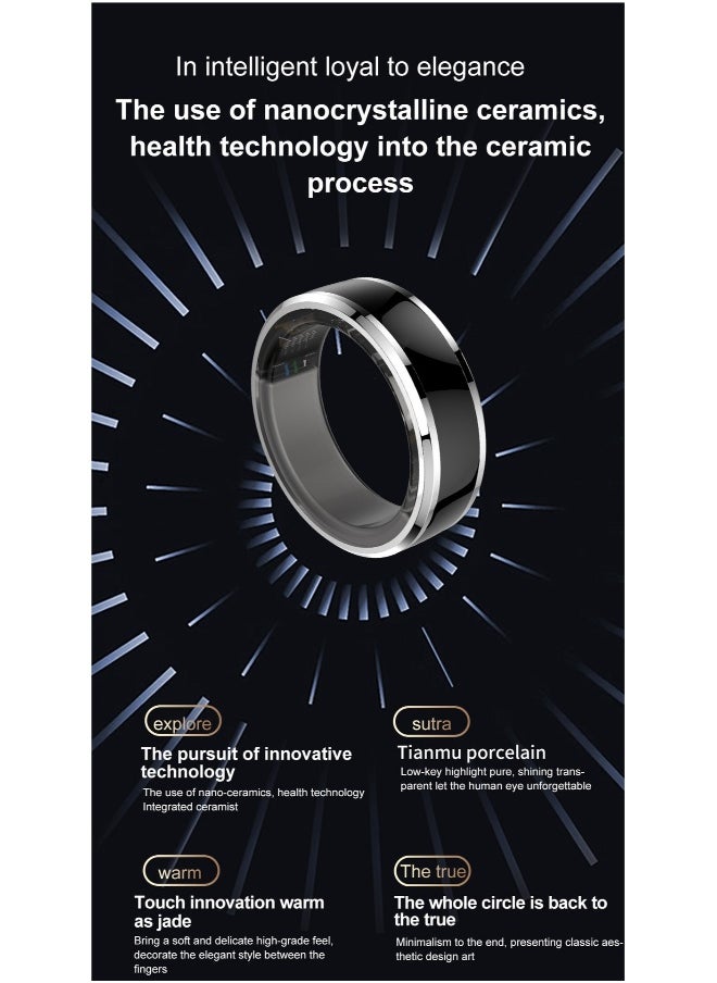 Generic Smart Ring Fitness for Men Women, Health Sleep Heart Rate Oxygen Smart Ring ,IP67 Waterproof Bluetooth Rings Injection Glue CYFIT Sports Smart Ring  - Image 4