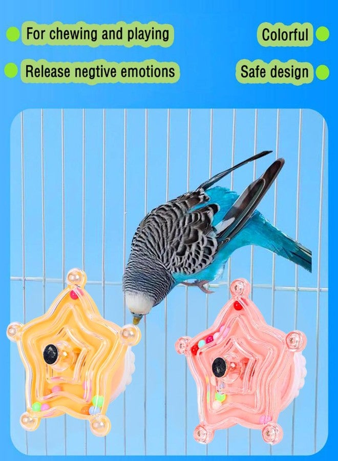 CTAILSOD Parakeet Toys, 4PCS Lovebird Rotating Toy Parrot Spinner Toys Cockatiel Rattle Toys for Small-Medium Birds, Blue/Green/Yellow/Pink - Image 5