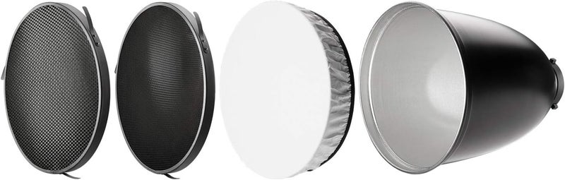 Westcott عاكس تركيز عميق بزاوية 45 درجة مع شبكات خلوية وتشتت (متوافق مع FJ400 و Godox و Bowens Mount) - Image 1