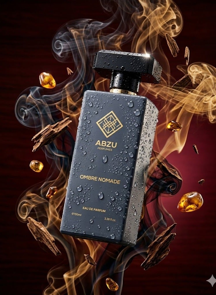ABZU PERFUMES Ombre Nomade Eau de Parfum For Men Deep Oud & Amber Blend with Spices and Rose, Long Lasting Men's Perfume 100 ml - Image 1