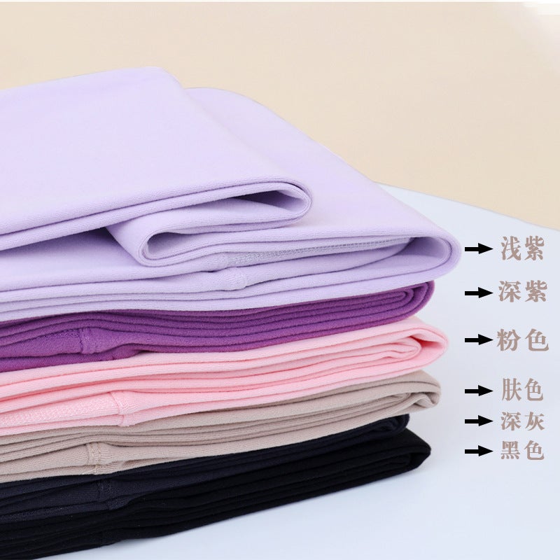 Ladies High Waist Velvet Warm Pants Autumn Winter Light purple (200g) (no logo/can be customized)