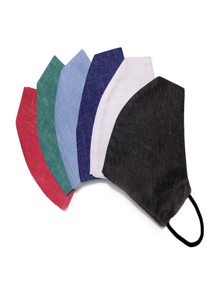 اكستور كمامة قطنية قابلة لإعادة الاستخدام من إكستوري (أحمر، أخضر، أزرق، أبيض، وأسود، بدون صمام، 6 قطع) للجنسين - Image 1