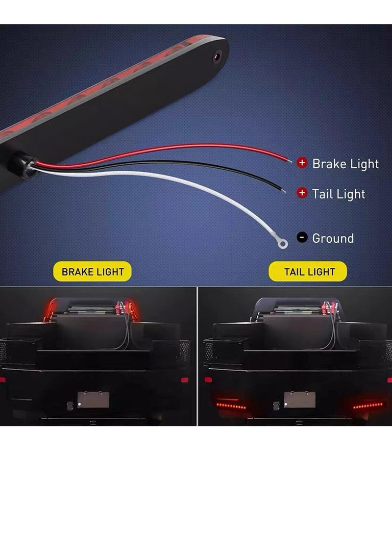 15 ضوء فرامل خلفي LED للمقطورة، شريط LED للإيقاف والتوجيه، مجموعة ضوء فرامل مقاومة للماء، ضوء أحمر للقوارب البحرية، عربة جولف، شاحنة طرق وعرة، RV، UTV، ATV - Image 5