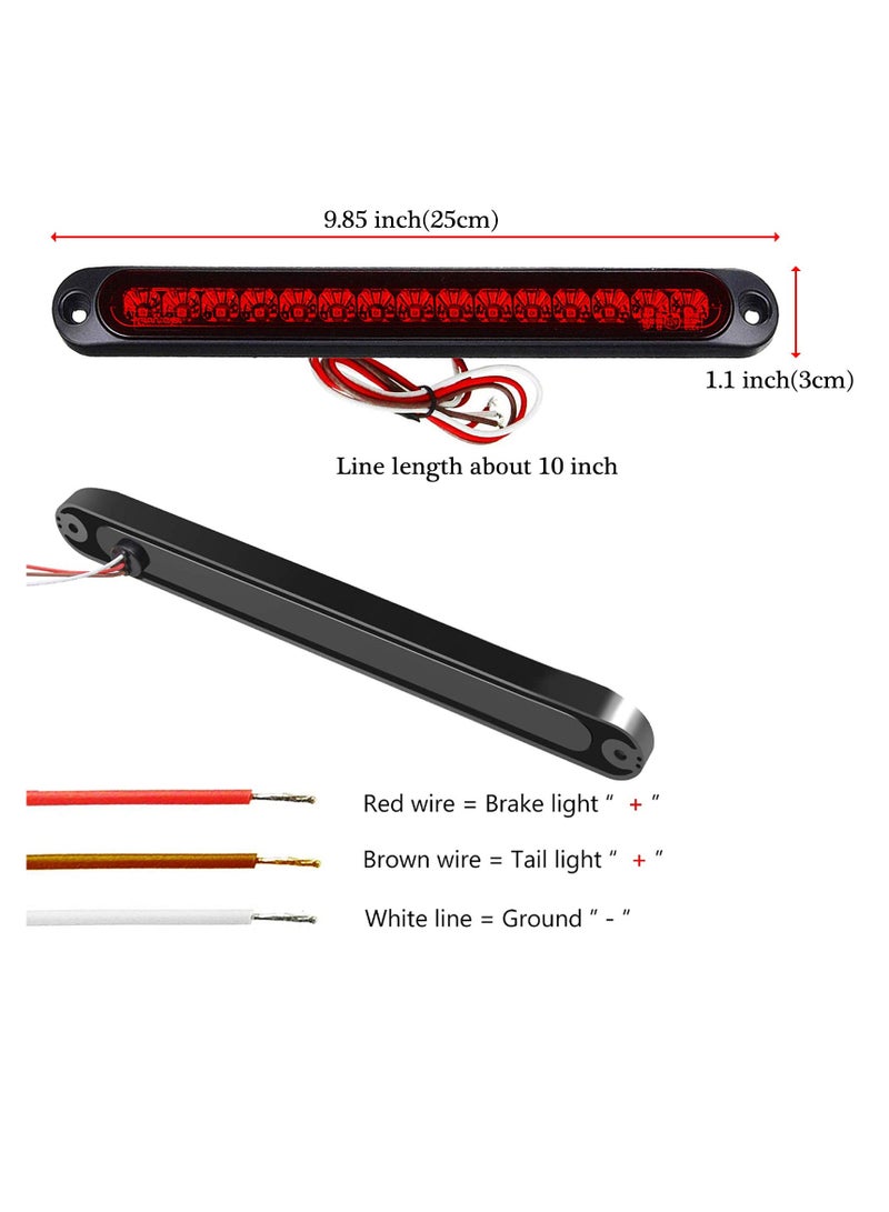 15 ضوء فرامل خلفي LED للمقطورة، شريط LED للإيقاف والتوجيه، مجموعة ضوء فرامل مقاومة للماء، ضوء أحمر للقوارب البحرية، عربة جولف، شاحنة طرق وعرة، RV، UTV، ATV - Image 4