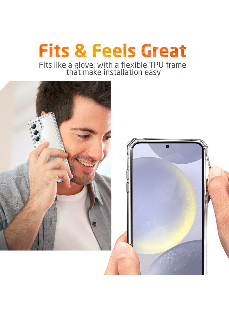 Wtech Tech21 Premium Protection Series Evoclear Scratch-Resistant And Built-In Dust-Proof Case Cover For Samsung Galaxy S24+ / S24 Plus 5G 2024 Clear  - Image 2