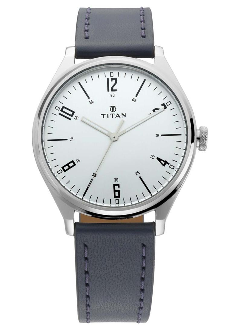 TITAN Men's Quartz Watch with Analog Display and Leather Bracelet 1802SL02 - Image 1