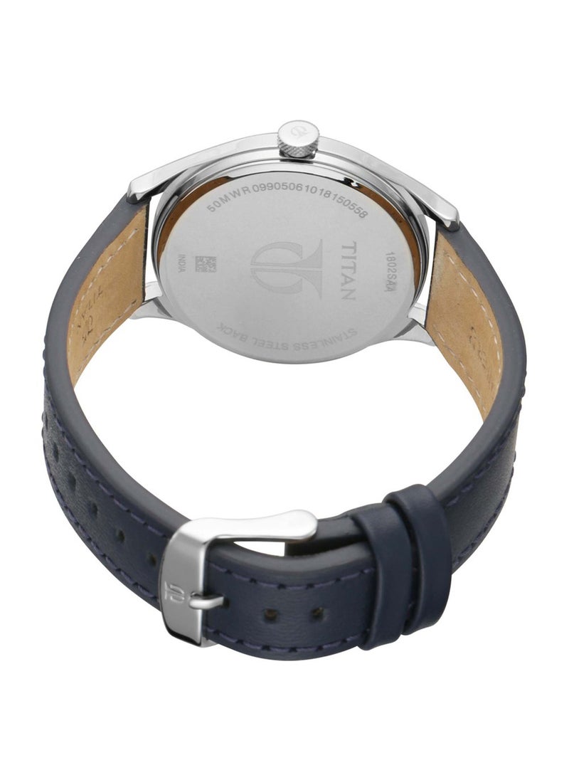 TITAN Men's Quartz Watch with Analog Display and Leather Bracelet 1802SL02  - Image 4