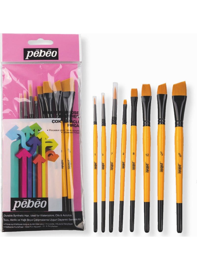 Pebeo - Brush Set 8 Pcs Set-6 - Image 1