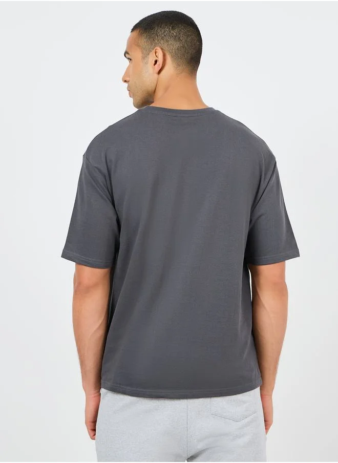 ستايلي Oversized Panel Detail Terry T-shirt