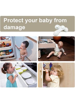 Generic 4 Pack Child Safety Cabinet Locks, Life Child Safety Locks, with Adhesive for Drawer Cupboards Closet and Pantry Door, Baby Proofing Fridge Lock  - Image 4