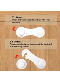 Generic 4 Pack Child Safety Cabinet Locks, Life Child Safety Locks, with Adhesive for Drawer Cupboards Closet and Pantry Door, Baby Proofing Fridge Lock  - Image 5