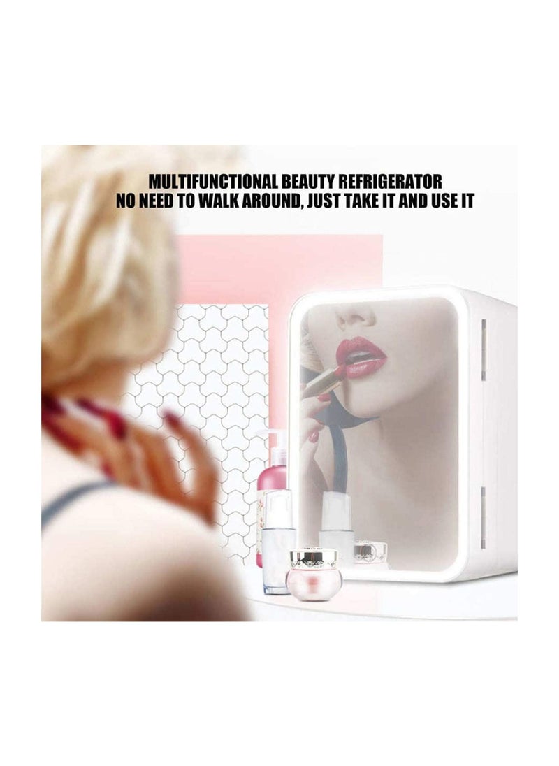 Cool Baby COOLBABY Mini Fridge for Skin Care 8L Cosmetic Refrigerator Skincare Fridge Makeup Fridge Glass Panel And Led Lighting  - Image 4