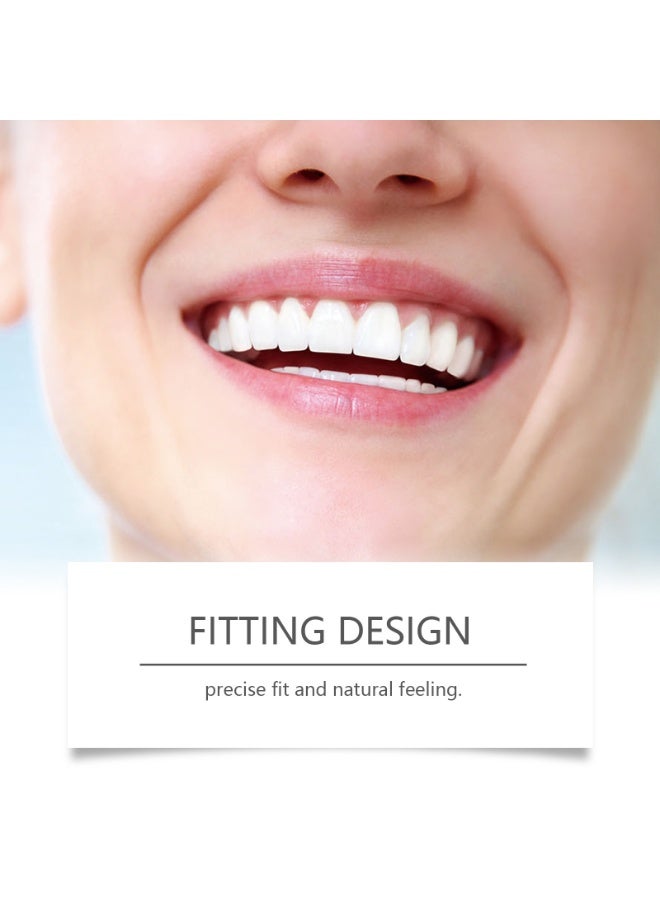 Feimuko Full Denture Set - Cosmetic False Teeth Veneers for Smile Makeover, Comfortable Fit Decorative Teeth Covers, Instantly Improve Smile Appearance - Image 3