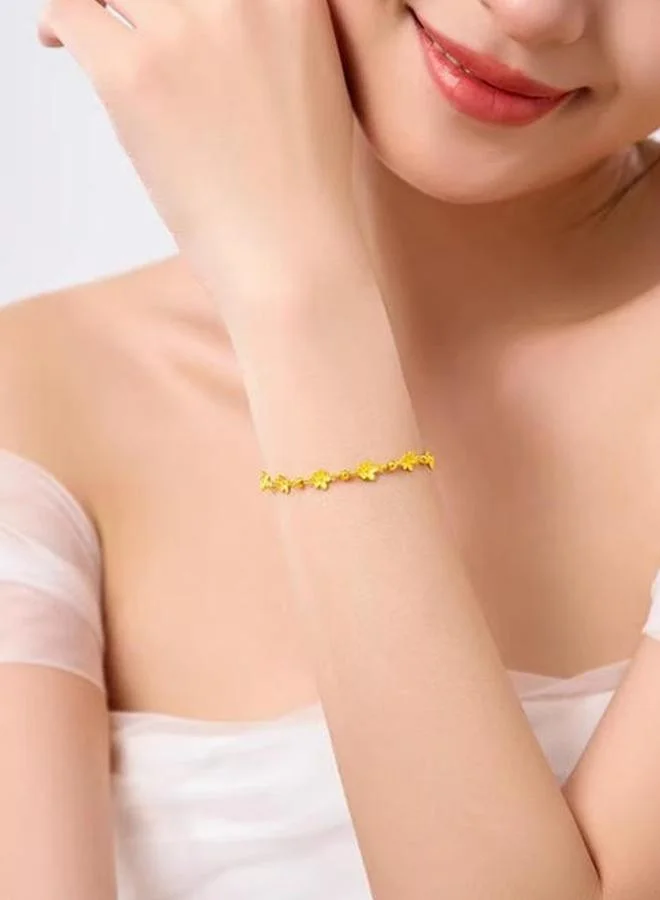 Take Two  Gold Flower Charm Bracelet for Women | Best Price UAE
